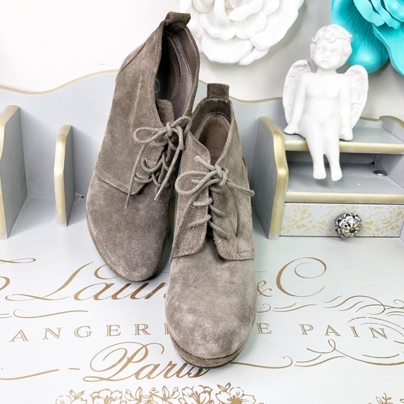 JESSICA Simpson Gray suede platform wedge booties - Picture 8 of 16